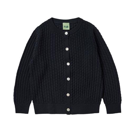 FUB Pointelle Cardigan Dark Navy | Marine blå | 80 cm