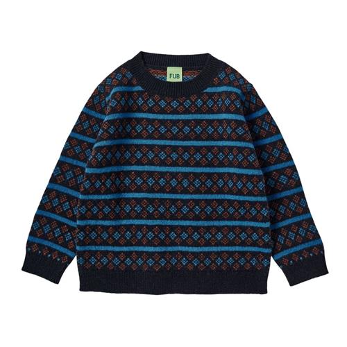 FUB Lambswool Sweater Dark Navy | Marine blå | 130 cm