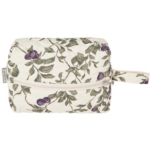 garbo&friends Plum Satin Quilted Toiletry Bag Medium | Lilla | 0