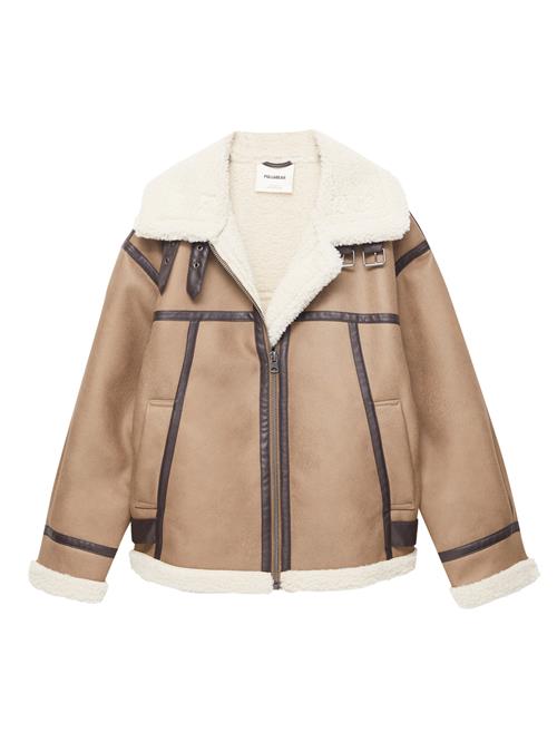 Pull&Bear Overgangsjakke  creme / choko / lysebrun