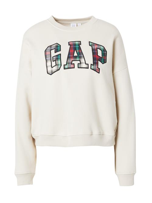 GAP Sweatshirt 'HERITAGE'  ecru / grøn / rød / sort