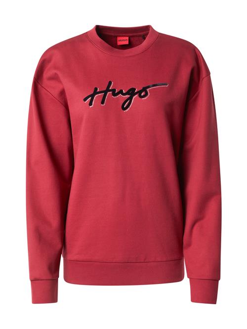 Se HUGO Sweatshirt 'Easy'  rød / sort ved About You