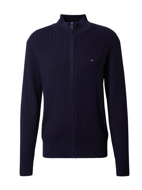 TOMMY HILFIGER Cardigan 'Herringbone'  navy