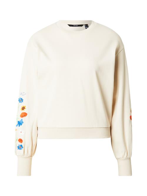 Se VERO MODA Sweatshirt 'VMSELIN'  elfenben / azur / lysegrøn / mørkeorange ved About You