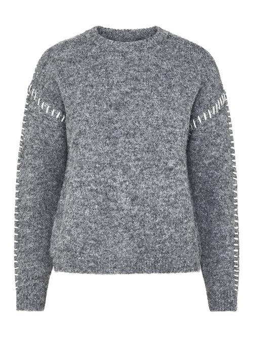 PIECES Pullover 'PCSilah'  brun / basalgrå / mint / hvid