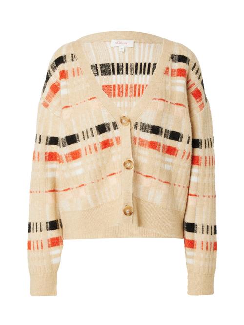 s.Oliver Cardigan  beige / sand / orange / sort