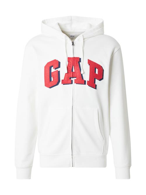 GAP Sweatjakke 'HERITAGE'  mørkeblå / grenadine / hvid