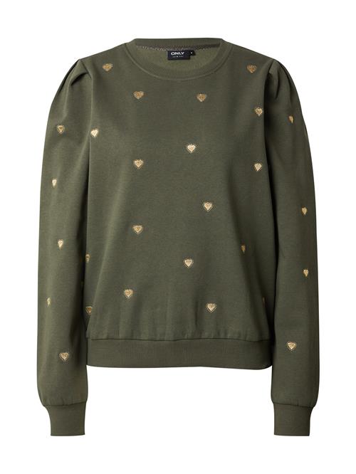 ONLY Sweatshirt  guld / mørkegrøn