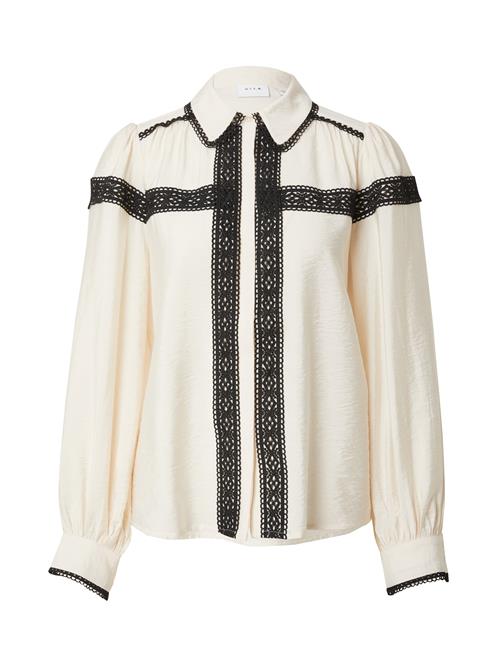 VILA Bluse 'DOLA'  elfenben / sort