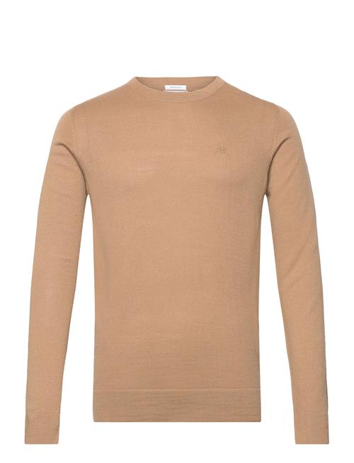 Lindbergh Merino Knit O-Neck Lindbergh Beige