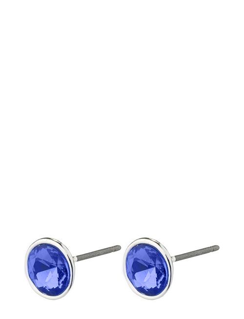 Pilgrim Yana Micro Crystal Earstuds Blue/Silver-Plated Pilgrim Blue