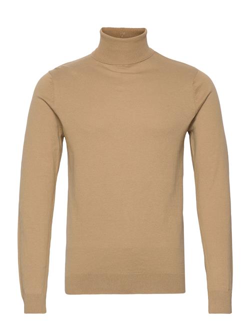 Selected Homme Slhreg-J S Knit Plain Roll Neck O Selected Homme Beige