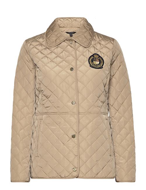 Lauren Ralph Lauren Crest-Patch Diamond-Quilted Jacket Lauren Ralph Lauren Khaki