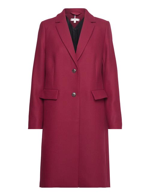 Tommy Hilfiger Wool Blend Classic Coat Tommy Hilfiger Red