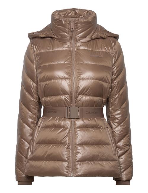 Calvin Klein Ess Belted Padded Lw Jacket Calvin Klein Brown