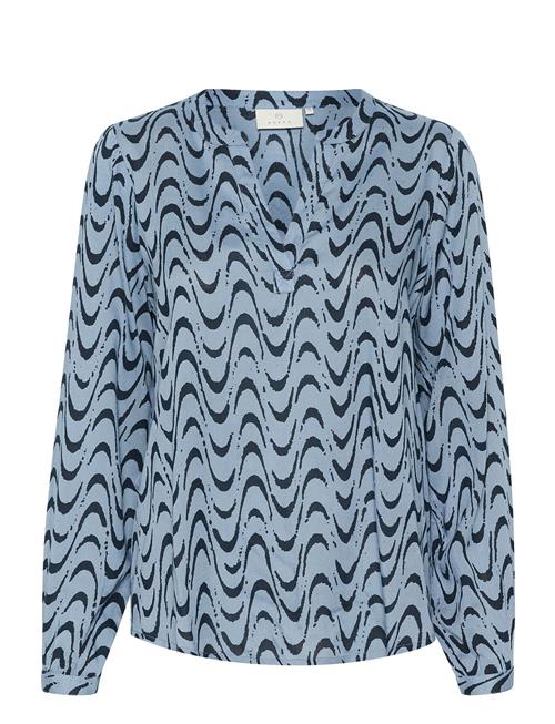 Kaffe Kamira Plain Weave Shirt Printed Kaffe Blue