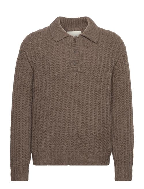 GANT Curly Wool Rib Polo GANT Brown