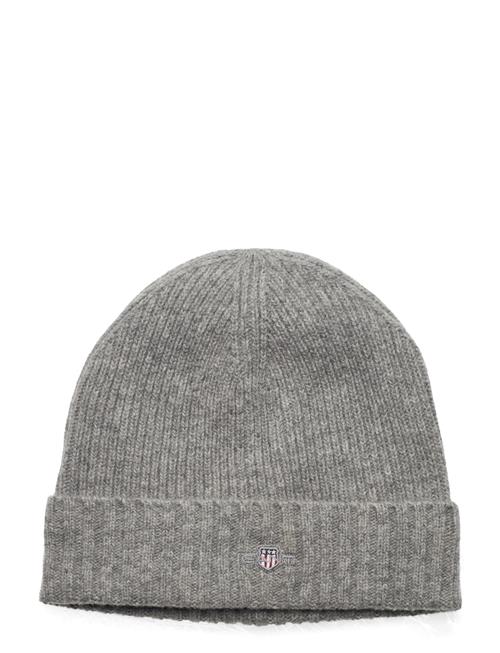 Unisex. Shield Wool Beanie GANT Grey