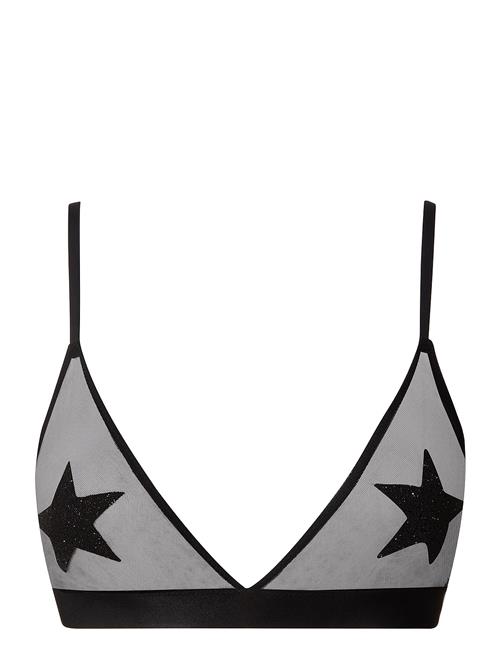 Understatement Underwear Mesh Triangle Bralette Understatement Underwear Black