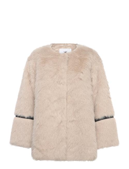 Karen By Simonsen Kbpearly Fur Coat Karen By Simonsen Cream