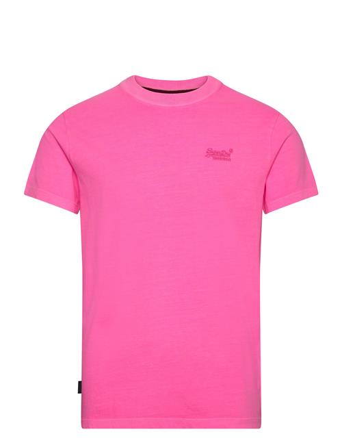 Superdry Essential Logo Emb Neon Tee Superdry Pink