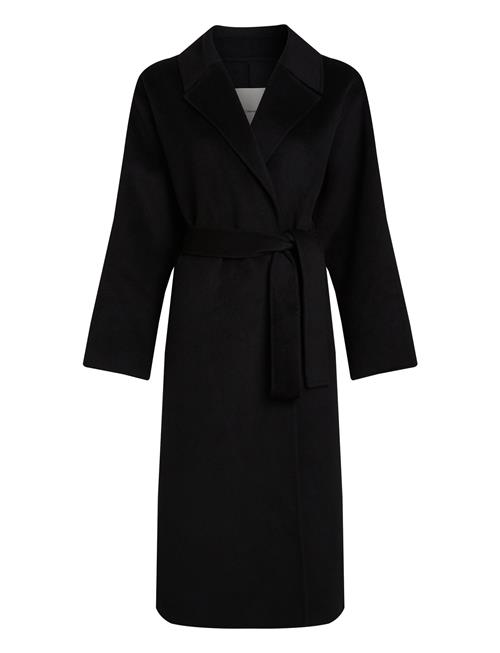 Calvin Klein Ls Df Wool Long Wrap Coat Calvin Klein Black