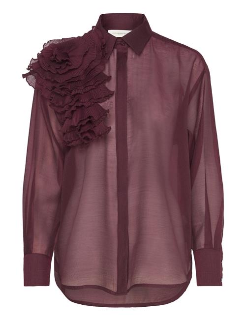 Copenhagen Muse Cmbluebell-Frill-Shirt Copenhagen Muse Burgundy