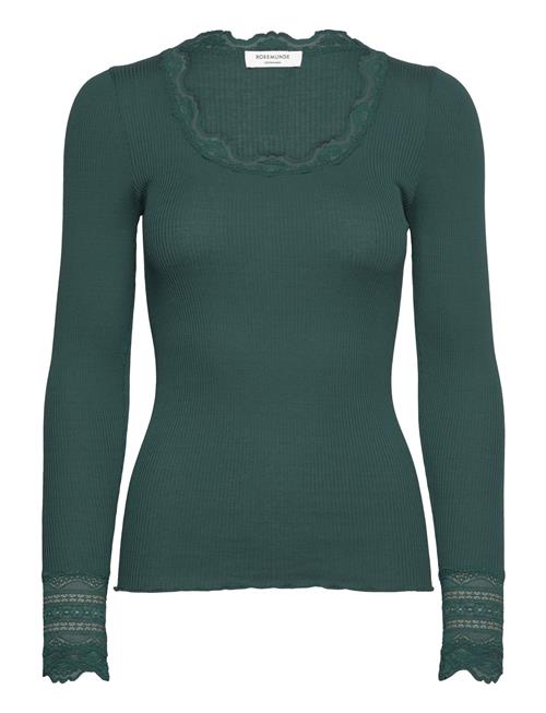 Rosemunde Rwbenita Ls O-Neck Lace T-Shirt Rosemunde Green