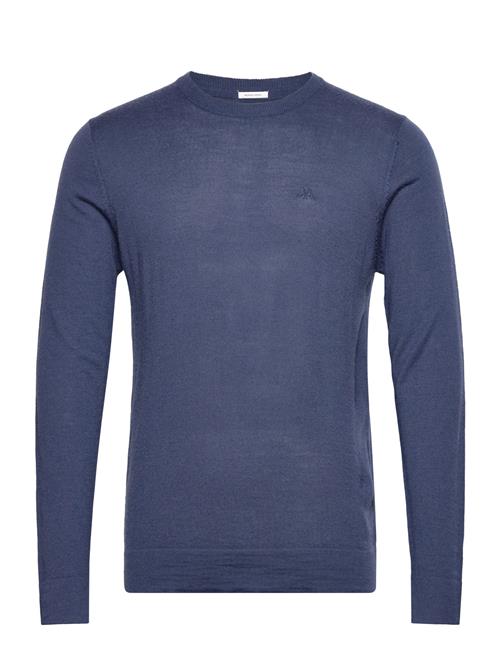 Lindbergh Merino Knit O-Neck Lindbergh Blue