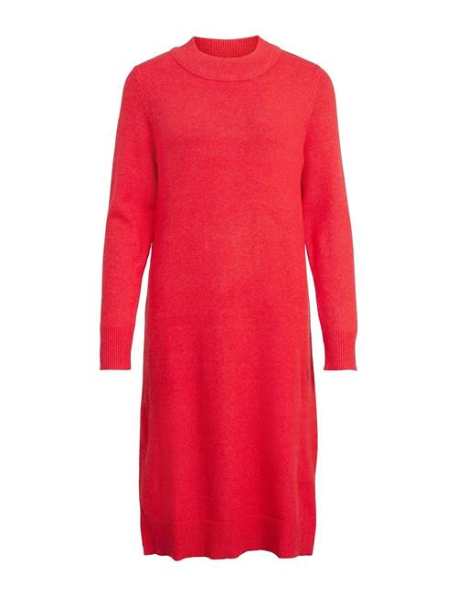 Vila Viril Crew Neck L/S Midi Dress - Noos Vila Red