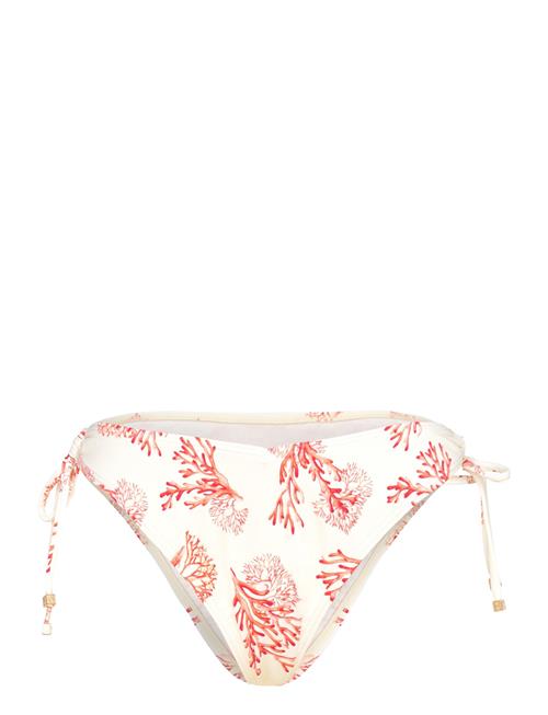 Blanka Printed Drawstring Bikini Bottoms Malina Red