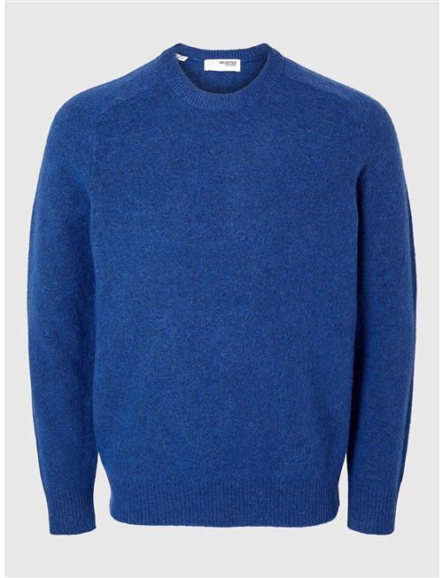 Slhrai Ls Knit Crew Neck Noos Selected Blue