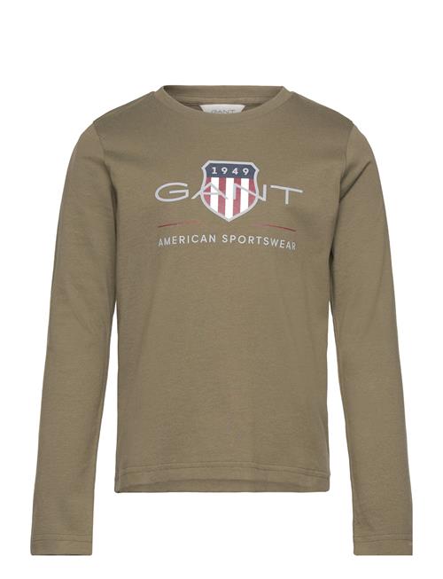 Archive Shield Ls T-Shirt GANT Khaki