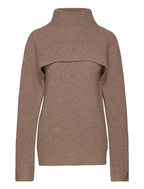 Calvin Klein Recycled Wool Overlay Sweater Calvin Klein Brown