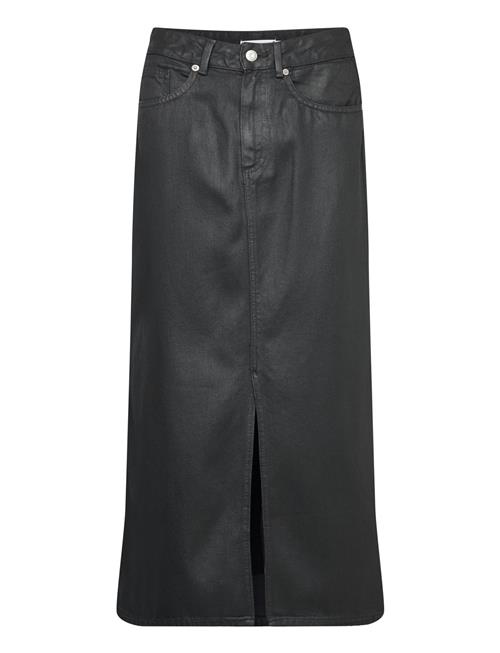 Tommy Hilfiger Dnm Long Midi Skirt Ctd Blk Tommy Hilfiger Black