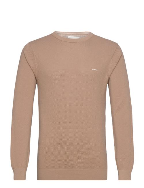 Cotton Pique C-Neck GANT Beige