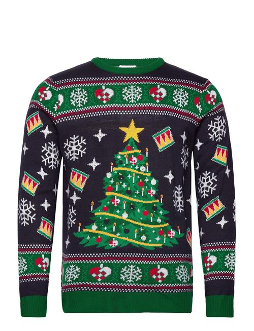 Christmas Tree Sweater Led Christmas Sweats Navy