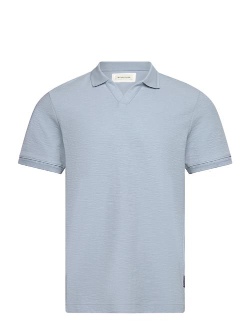 Tom Tailor Structured Resort Collar Polo Tom Tailor Blue