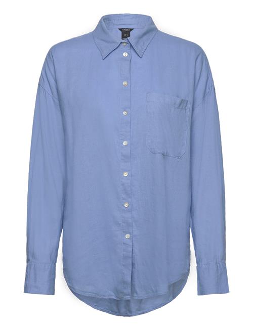 Lindex Shirt Magda Linen Blend Lindex Blue