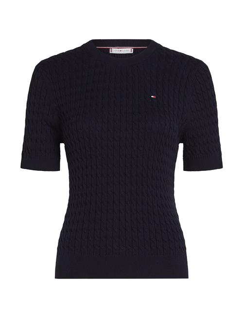 Tommy Hilfiger Co Cable C-Nk Ss Swt Tommy Hilfiger Navy