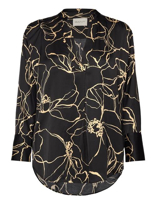 GANT Rel Line Drawing V-Neck Blouse GANT Black