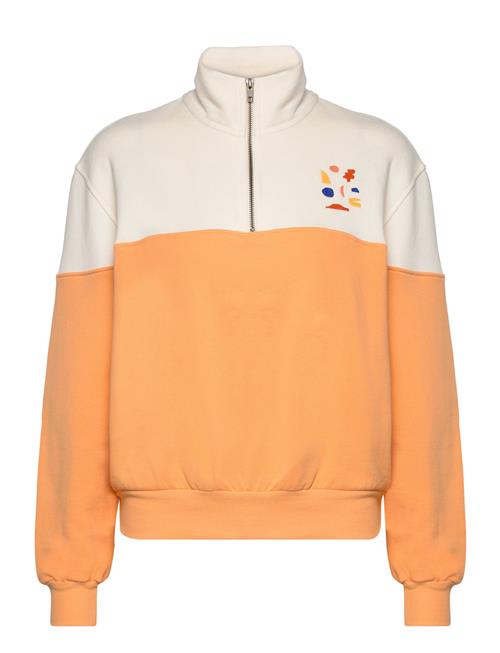 Color Block Zip Sweatshirt Bobo Choses Orange