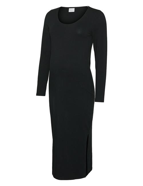 Mleva Ls Jrs Midi Dress Noos Mamalicious Black