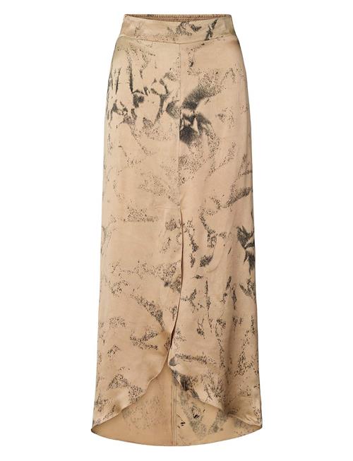 Rabens Saloner Fracture Tulip Skirt - Noelle Rabens Sal R Beige