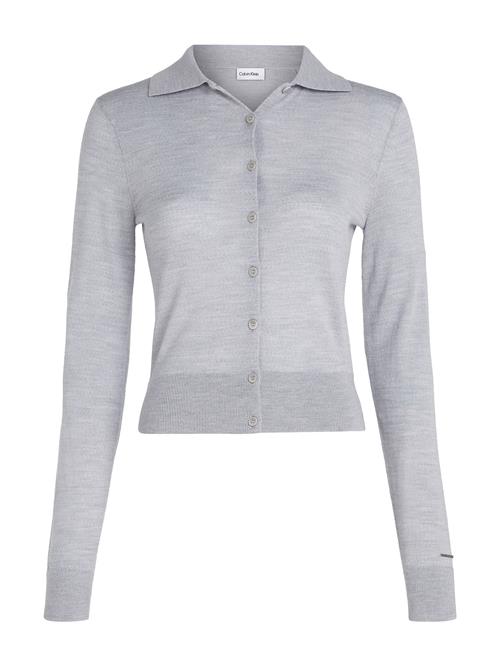 Calvin Klein Merino Wool Button Cardi Calvin Klein Grey