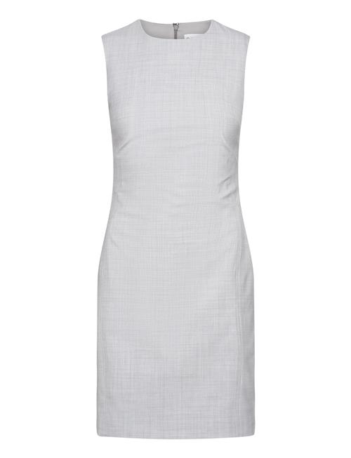 Wool Blend Shift Dress Calvin Klein Grey