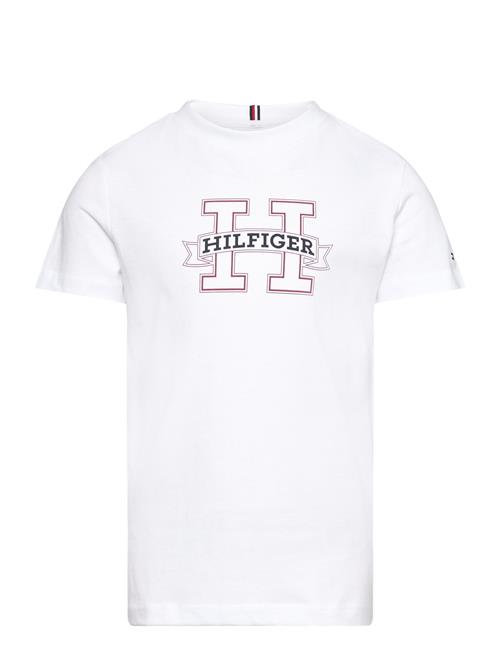 H Print Regular Tee Ss Tommy Hilfiger White