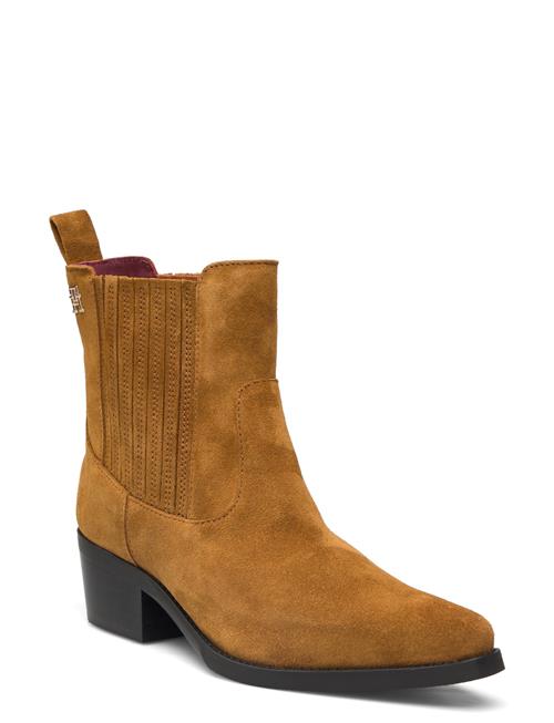 Th Suede Cowboy Boot Tommy Hilfiger Brown