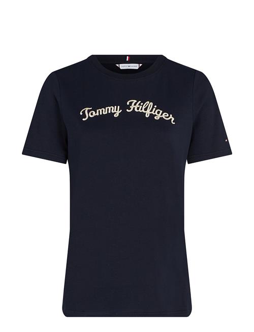 Tommy Hilfiger Reg Script C-Nk Ss Tommy Hilfiger Navy