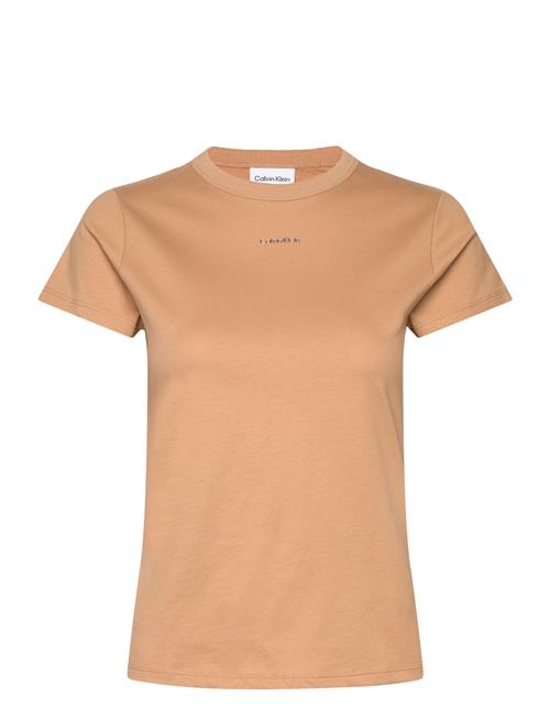 Calvin Klein Nano Logo Slim T-Shirt Calvin Klein Beige